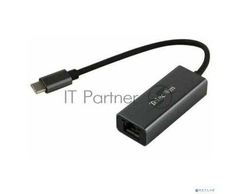 Кабель-переходник USB 3.1 Type-C -->RJ-45 1000Mbps Ethernet, Aluminum Shell, 0.15м Telecom <TU320M>