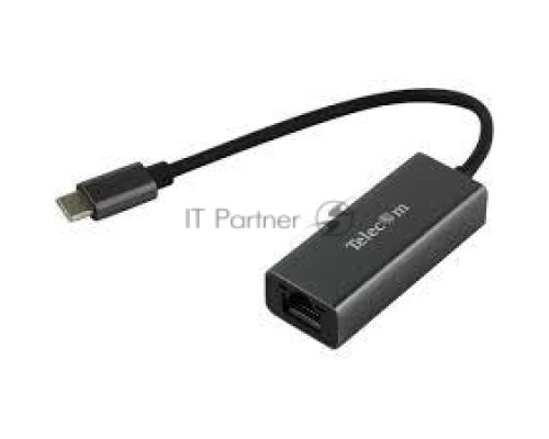 Кабель-переходник USB 3.1 Type-C -->RJ-45 1000Mbps Ethernet, Aluminum Shell, 0.15м Telecom <TU320M>