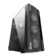 Компьютерный корпус Powercase Mistral X4 Mesh LED, Tempered Glass, 4x 120mm 5-color fan, чёрный, ATX  (CMIXB-L4)