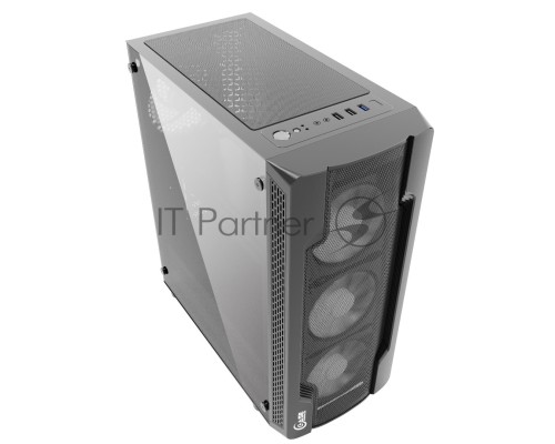 Компьютерный корпус Powercase Mistral X4 Mesh LED, Tempered Glass, 4x 120mm 5-color fan, чёрный, ATX  (CMIXB-L4)