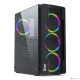 Компьютерный корпус Powercase Mistral X4 Mesh LED, Tempered Glass, 4x 120mm 5-color fan, чёрный, ATX  (CMIXB-L4)