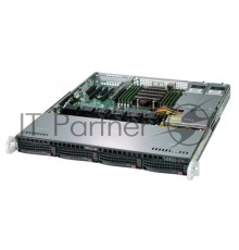 Платформа SuperMicro AS-1013S-MTR A+ Server 1U  Single AMD EPYC/ no memory(8)/ on board RAID 0/1/5/10/ no HDD(4)LFF/ 2xGE/ 2x400W