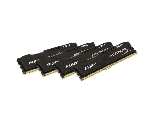 Модуль памяти DDR 4 DIMM 32Gb PC28800, 3600Mhz, Kingston HyperX FURY Black CL17 (Kit of 4) (HX436C16FB3K4/32) (retail)