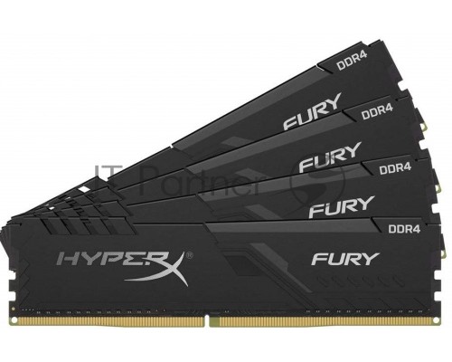 Модуль памяти DDR 4 DIMM 32Gb PC28800, 3600Mhz, Kingston HyperX FURY Black CL17 (Kit of 4) (HX436C16FB3K4/32) (retail)