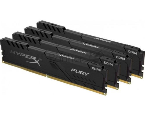 Модуль памяти DDR 4 DIMM 32Gb PC28800, 3600Mhz, Kingston HyperX FURY Black CL17 (Kit of 4) (HX436C16FB3K4/32) (retail)
