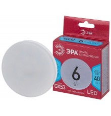 Эра Б0054243 Лампочка светодиодная RED LINE LED GX-6W-840-GX53 R 6 Вт таблетка нейтральный белый свет 