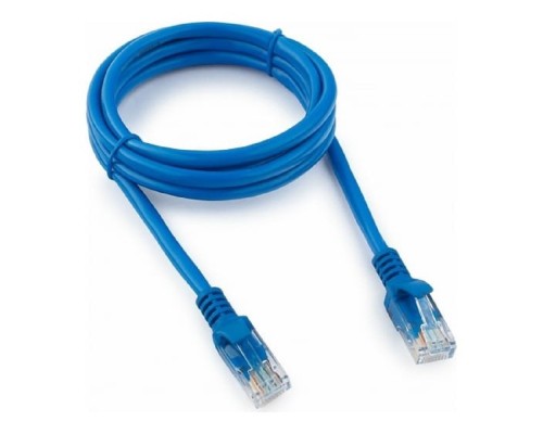 [Коммутационный шнур] Патч-корд UTP Cablexpert PP12-1.5M/B кат.5e, 1.5м, литой, многожильный (синий)