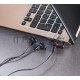 Разветвитель USB-C Hama 00135747 2порт. черный