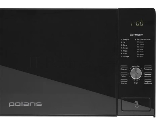 Микроволновая печь Polaris PMO 2303D RUS черный, 23 л, 900 Вт, переключатели- поворотный механизм/кнопки