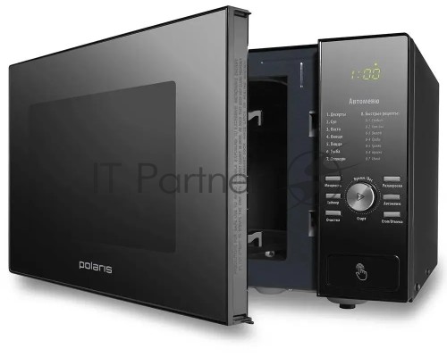 Микроволновая печь Polaris PMO 2303D RUS черный, 23 л, 900 Вт, переключатели- поворотный механизм/кнопки