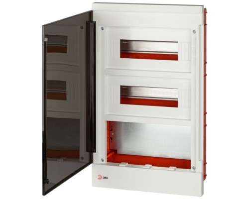 [TEKFOR Боксы пластиковые] ЭРА Б0059317 Щит распределительный со слаботочным отсеком MultiBox bs-24f встраиваемый пластиковый 24 модуля IP40 