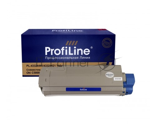 Картридж PL-43324441/43324421 для принтеров Oki C5800 Yellow 5000 копий ProfiLine
