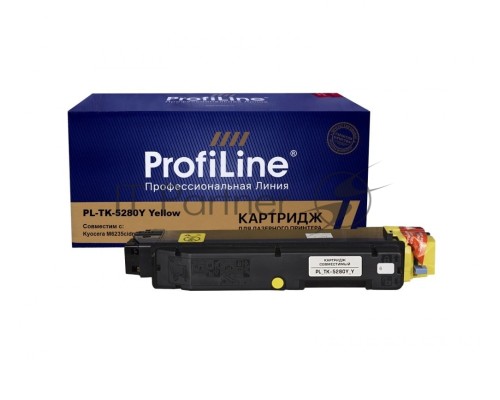 Картридж PL-TK-5280Y для принтеров Kyocera M6235cidn/M6635cidn/P6235cdn Yellow 11000 копий ProfiLine