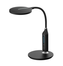 Camelion KD-862  C02 черный LED(Свет-к наст, 10Вт, 580 лм Сенсорное управление, регулировка яркости и цветовой температуры)