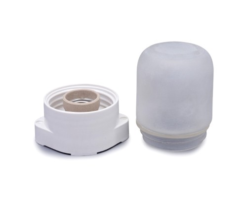 [Ultraflash Светильники ЖКХ] Camelion 1502 Светильник для сауны цвет белый до 125 оС ( НПБ-400 КСС-002 230В 60Вт Е27)