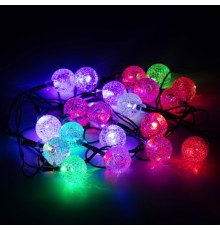 ЭРА Б0055997 Светодиодная новогодняя гирлянда ENIN - 25BG нить Шарики диаметр 25 мм 2 м RGB 20LED