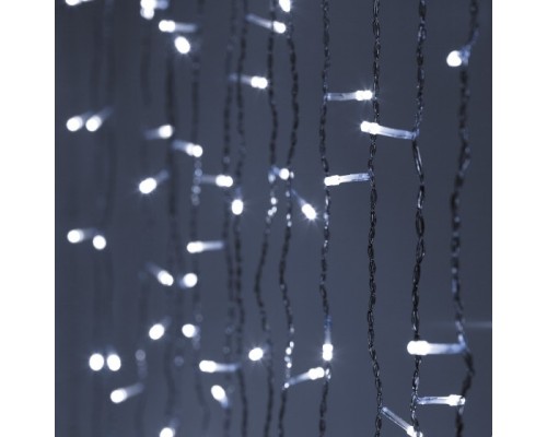 [Новогодние светоукрашения] ЭРА Б0051874 Светодиодная новогодняя гирлянда ENIGW - 320W Занавес 8 режимов 3*2 м холодный белый 320 LED IP20