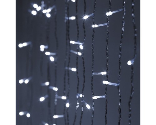 [Новогодние светоукрашения] ЭРА Б0051875 Светодиодная новогодняя гирлянда ENIGW - 400W Занавес 8 режимов 3*3 м холодный белый 320 LED IP20 220 V 