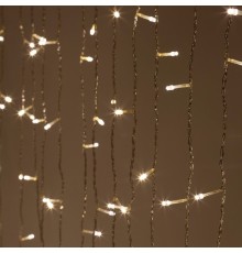 ЭРА Б0051873 Светодиодная новогодняя гирлянда ENIG - 400W Занавес 8 режимов 3*3 м теплый белый 400 LED IP20