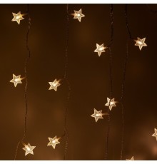 ЭРА Б0051876 Светодиодная новогодняя гирлянда ENIZ-64W Звездочки 1,2*1,3 м теплый белый 64LED IP20
