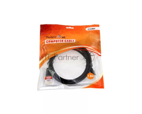 Кабель-переходник Telecom (TA682-1.8M) 4K*60Hz 1.2V Mini DisplayPort M <--> Display Port M 1,8м [6926123463314]