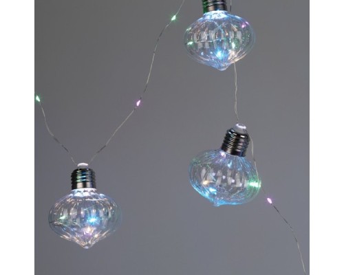 [Новогодние светоукрашения] ЭРА Б0051879 Светодиодная новогодняя гирлянда EGNIG - 80M нить Лампочки на батарейках 1,8 м мультиколор 80 microLED 