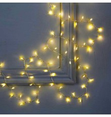 ЭРА Б0051871 Светодиодная новогодняя гирлянда ENIG - 100M нить Мишура 3 м теплый белый 150 microLED 220 V