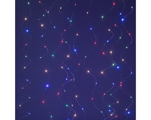 [Новогодние светоукрашения] ЭРА Б0056000 Светодиодная новогодняя гирлянда EGNIG - ZM занавес с пультом 3*3 м мультиколор 300 LED