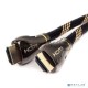Кабель HDMI Cablexpert CCP-HDMI8К-2.5M, 19M/19M, v2.1, 8К, медь, позол.разъемы, экран, оплетка, 2.5м, черный, пакет