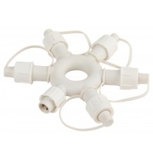 ЭРА Б0051903 Разветвитель ERAPS-OR2 круговой для гирлянд 6 гнезд IP44 ПВХ 24 В