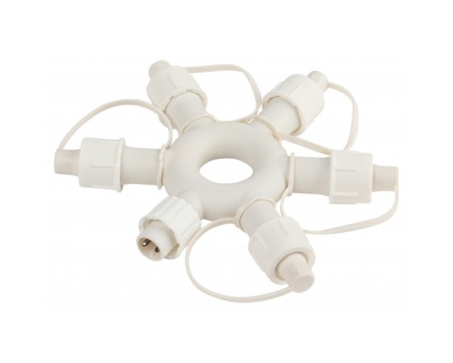 [Новогодние светоукрашения] ЭРА Б0051903 Разветвитель ERAPS-OR2 круговой для гирлянд 6 гнезд IP44 ПВХ 24 В
