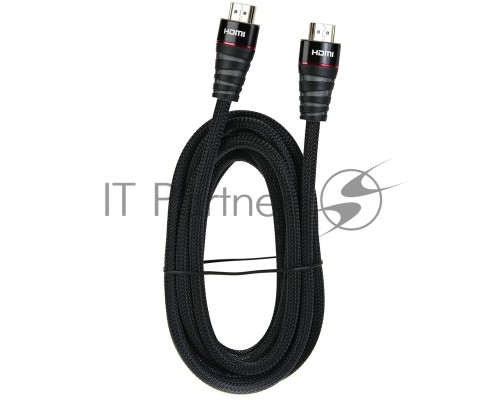 Кабель HDMI 19M/M ver. 2.0 черные коннекторы, 3m VCOM <CG526S-B-3M> Blister Кабель HDMI 19M/M ver. 2.0 черные коннекторы, 3m VCOM <CG526S-B-3M> Blister