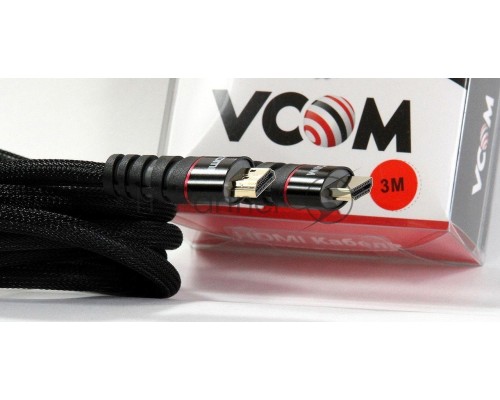 Кабель HDMI 19M/M ver. 2.0 черные коннекторы, 3m VCOM <CG526S-B-3M> Blister Кабель HDMI 19M/M ver. 2.0 черные коннекторы, 3m VCOM <CG526S-B-3M> Blister