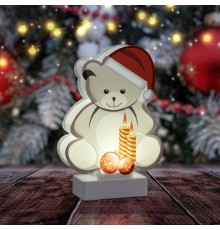 ЭРА Б0051931 Светодиодная новогодняя фигура EGNDS-07 Мишка 1 LED