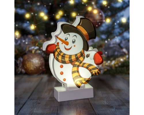 [Новогодние светоукрашения] ЭРА Б0051932 Светодиодная новогодняя фигура EGNDS-08 Снеговичок 1 LED