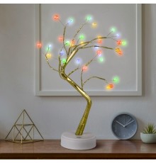 ЭРА Б0051948 Светодиодная новогодняя фигура EGNID - 36M дерево с разноцветными жемчужинами 36 LED