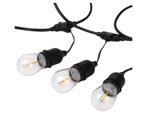 [Новогодние светоукрашения] ЭРА Б0056017 Гирлянда ERABL-FIL1 светодиодная новогодняя нить уличная на подвесах 4,5 м теплый белый 10 LED