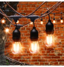 ЭРА Б0056018 Гирлянда ERABL-FIL2 светодиодная новогодняя нить уличная на подвесах 9,5 м теплый белый 20 LED 