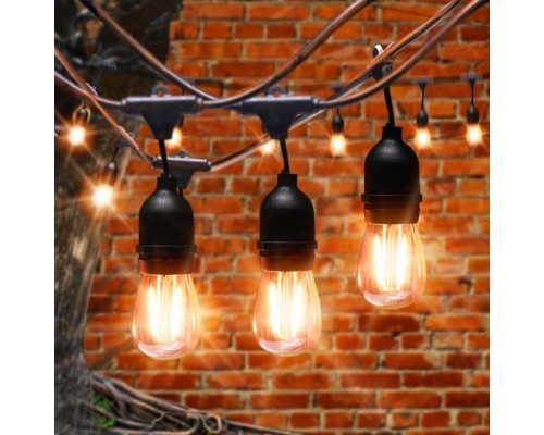 [Новогодние светоукрашения] ЭРА Б0056018 Гирлянда ERABL-FIL2 светодиодная новогодняя нить уличная на подвесах 9,5 м теплый белый 20 LED 