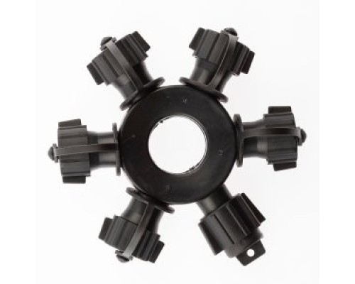 [Новогодние светоукрашения] ЭРА Б0051885 Разветвитель ERAPS-OR для гирлянд IP65 круговой 6 гнезд черный IP65