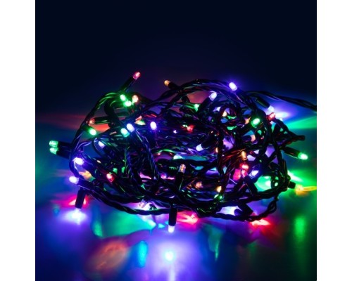 [Новогодние светоукрашения] ЭРА Б0056016 Светодиодная новогодняя гирлянда ERAPS-PM10 нить уличная 10 м мультиколор 100 LED IP65