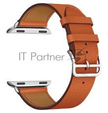 Кожаный ремешок Lyambda Mintaka для Apple Watch 38/40 mm LWA-02-40-OR orange