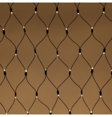 ЭРА Б0051898 Гирлянда ERAPS-SKW2 светодиодная новогодняя сеть 2x3 м тёплый белый свет 300 LED черный каучук IP65