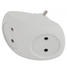 ЭРА Б0053480 Разветвитель электрический SPx-2-W на 2 розетки без заземления 10А белый