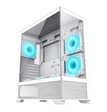 GameMax Корпус Vista AW White без БП (MID-TOWER,Бел.,Зак. стекло, USB3.0, Type-C, 6*120ARGB+cont)