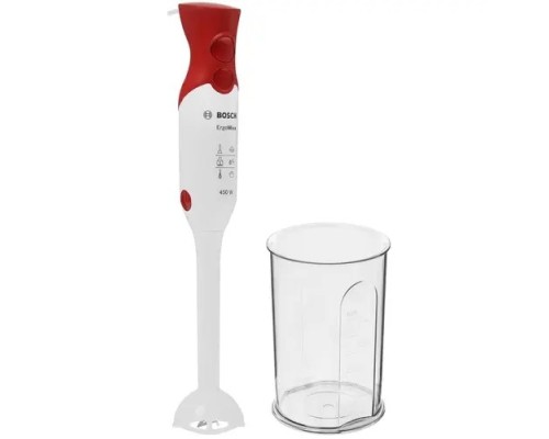 [Блендер] Блендер погружной Bosch MSM64010 450Вт белый/красный