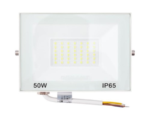 [Прожекторы светодиодные и Светильник уличный консо] Rexant 605-026 Прожектор светодиодный СДО 50Вт 4000Лм 5000K нейтральный свет, белый корпус