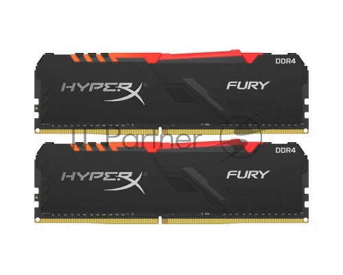 Оперативная память Kingston 16GB 3733MHz DDR4 CL19 DIMM (Kit of 2) 1Rx8 HyperX FURY RGB