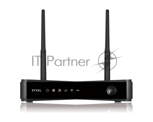 Маршрутизатор ZYXEL LTE3301 Indoor LTE Router, 802.11ac (2,4 и 5 GHz) up to 300+867 Mb/s, LTE/3G/2G, 2 SMA-F for external LTE antennas, 4xLAN GE (1xWAN GE), 1xUSB2.0