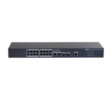 DAHUA DH-SG4020 20-портовый управляемый коммутатор, уровень L2, 18xRJ45 1Gb, 2xRJ45 1Gb uplink, коммутация 56 Гбит/с, MAC-таблица 8K, металл